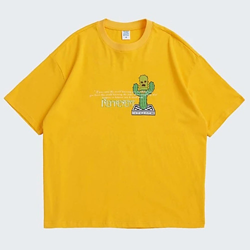 Men's Tee T shirt Hot Stamping Graphic Prints Cactus Print Short Sleeve Casual Tops 100% Cotton Basic Designer Big and Tall Yellow
Men's Tee T shirt Hot Stamping Graphic Prints Cactus Print Short Sleeve Casual Tops 100% Cotton Basic Designer Big and Tall Yellow