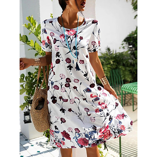 2021 cross-border foreign trade amazon white mid-length round neck temperament commuter temperament printed pullover dress
2021 cross-border foreign trade amazon white mid-length round neck temperament commuter temperament printed pullover dress