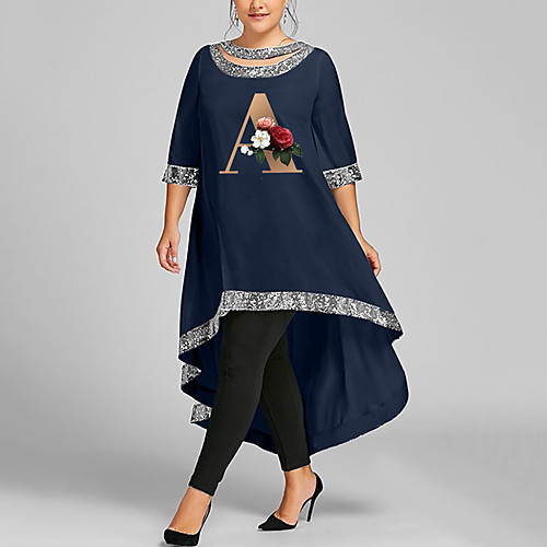 Women's Plus Size Dresses Swing Dress Maxi long Dress 3/4 Length Sleeve Graphic Letter Patchwork Boho Spring & Summer White Black Wine XL XXL 3XL 4XL 5XL
Women's Plus Size Dresses Swing Dress Maxi long Dress 3/4 Length Sleeve Graphic Letter Patchwork Boho Spring & Summer White Black Wine XL XXL 3XL 4XL 5XL