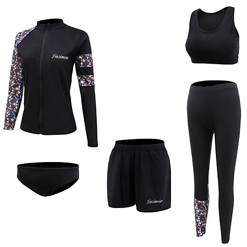 Women's Rash Guard Dive Skin Suit Spandex Swimwear Quick Dry Breathable Long Sleeve 5-Piece - Swimming Diving Surfing Patchwork Autumn / Fall Spring Summer
Women's Rash Guard Dive Skin Suit Spandex Swimwear Quick Dry Breathable Long Sleeve 5-Piece - Swimming Diving Surfing Patchwork Autumn / Fall Spring Summer