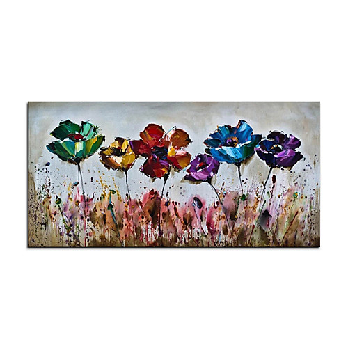 Oil Painting Hand Painted Horizontal Abstract Floral / Botanical Modern Rolled Canvas (No Frame)
Oil Painting Hand Painted Horizontal Abstract Floral / Botanical Modern Rolled Canvas (No Frame)