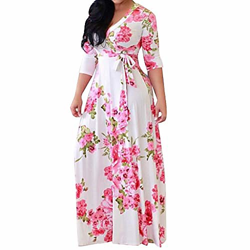 shakumy women plus size floral boho v neck long maxi dress 3/4 sleeve casual summer beach party dress shift dress with belt
shakumy women plus size floral boho v neck long maxi dress 3/4 sleeve casual summer beach party dress shift dress with belt