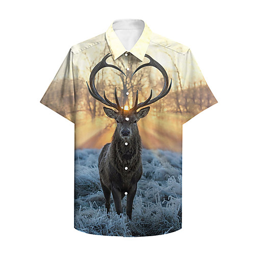 Men's Shirt 3D Print Graphic Prints Deer Animal Button-Down Print Short Sleeve Daily Tops Casual Designer Big and Tall Yellow
Men's Shirt 3D Print Graphic Prints Deer Animal Button-Down Print Short Sleeve Daily Tops Casual Designer Big and Tall Yellow