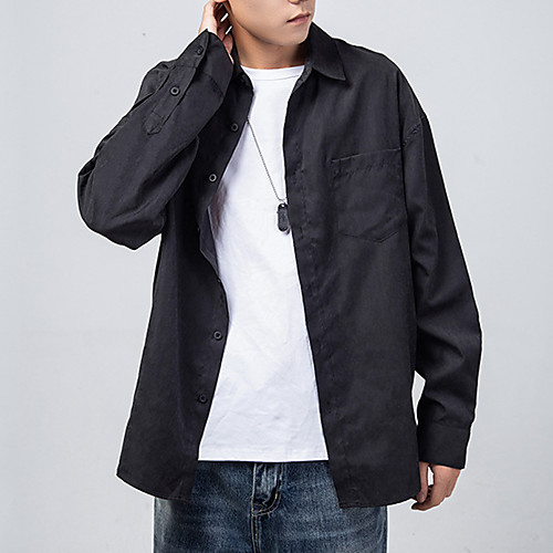 Men's Shirt Solid Colored Button-Down Long Sleeve Casual Tops Casual Soft Comfortable Gray
Men's Shirt Solid Colored Button-Down Long Sleeve Casual Tops Casual Soft Comfortable Gray