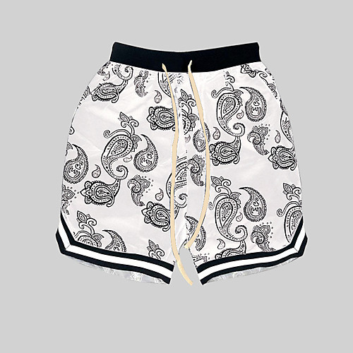Men's Casual / Sporty Athleisure Breathable Sports Daily Beach Chinos Shorts Pants Paisley Short Drawstring Elastic Waist White Black
Men's Casual / Sporty Athleisure Breathable Sports Daily Beach Chinos Shorts Pants Paisley Short Drawstring Elastic Waist White Black