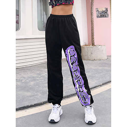 Women's Sweatpants Jogger Pants Side Pockets Elastic Waistband Star Letter Printed Sport Athleisure Pants Pants / Trousers Bottoms Moisture Wicking Breathable Soft Comfortable Everyday Use Casual
Women's Sweatpants Jogger Pants Side Pockets Elastic Waistband Star Letter Printed Sport Athleisure Pants Pants / Trousers Bottoms Moisture Wicking Breathable Soft Comfortable Everyday Use Casual