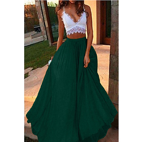 Women's Daily Going out Weekend Vacation Streetwear Full Length Skirts Solid Colored Pleated Patchwork Black Yellow Wine
Women's Daily Going out Weekend Vacation Streetwear Full Length Skirts Solid Colored Pleated Patchwork Black Yellow Wine