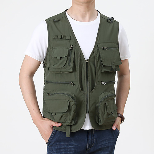 Men's Hiking Vest / Gilet Fishing Vest Winter Outdoor Lightweight Breathable Wear Resistance Multi Pocket Vest / Gilet Top Single Slider Camping / Hiking Hunting Fishing Black Red Army Green Khaki
Men's Hiking Vest / Gilet Fishing Vest Winter Outdoor Lightweight Breathable Wear Resistance Multi Pocket Vest / Gilet Top Single Slider Camping / Hiking Hunting Fishing Black Red Army Green Khaki