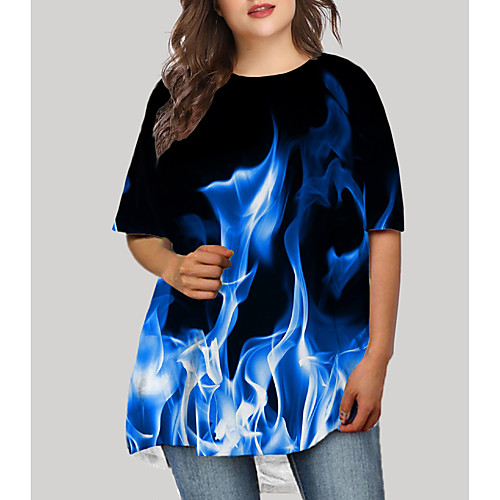 Women's Plus Size Dresses T Shirt Dress Tee Dress Short Mini Dress Half Sleeve Graphic Flame Print Basic Fall Black XL XXL 3XL 4XL 5XL / Holiday
Women's Plus Size Dresses T Shirt Dress Tee Dress Short Mini Dress Half Sleeve Graphic Flame Print Basic Fall Black XL XXL 3XL 4XL 5XL / Holiday
