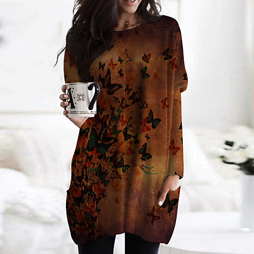 Women's Shift Dress Short Mini Dress Yellow Long Sleeve Print Animal Print Fall Spring Round Neck Casual 2021 S M L XL XXL 3XL
Women's Shift Dress Short Mini Dress Yellow Long Sleeve Print Animal Print Fall Spring Round Neck Casual 2021 S M L XL XXL 3XL
