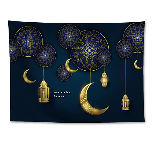 Eid Mubarak Islamic Muslim Ramadan Wall Tapestry Art Decor Blanket Curtain Hanging Home Bedroom Living Room Decoration Polyester Golden Moon
Eid Mubarak Islamic Muslim Ramadan Wall Tapestry Art Decor Blanket Curtain Hanging Home Bedroom Living Room Decoration Polyester Golden Moon
