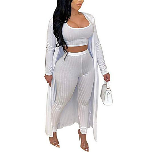 remxi women ribbed knit 3 piece outfits tank crop long sleeve kimono cardigan bodycon tights pants matching sets tracksuit white xl
remxi women ribbed knit 3 piece outfits tank crop long sleeve kimono cardigan bodycon tights pants matching sets tracksuit white xl