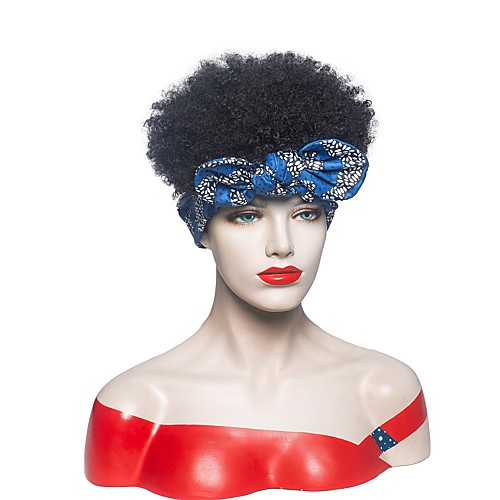

european and american hair band female bowknot bandana wig black small curly headgear manufacturers spot wholesale