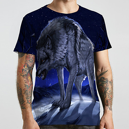 Men's Unisex Tee T shirt 3D Print Graphic Prints Wolf Plus Size Print Short Sleeve Casual Tops Basic Designer Big and Tall Navy Blue
Men's Unisex Tee T shirt 3D Print Graphic Prints Wolf Plus Size Print Short Sleeve Casual Tops Basic Designer Big and Tall Navy Blue