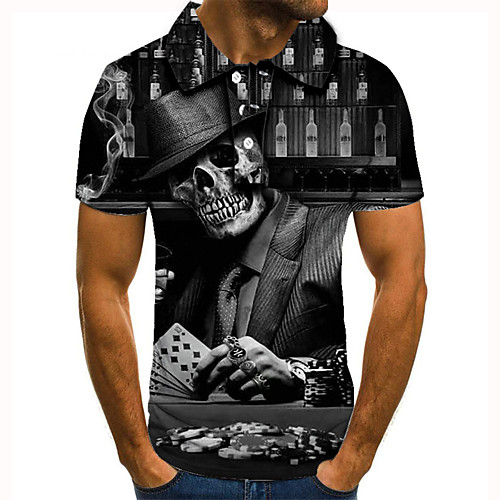 Men's Golf Shirt 3D Print Graphic Prints Skull Button-Down Short Sleeve Street Tops Casual Fashion Cool Black / Sports
Men's Golf Shirt 3D Print Graphic Prints Skull Button-Down Short Sleeve Street Tops Casual Fashion Cool Black / Sports