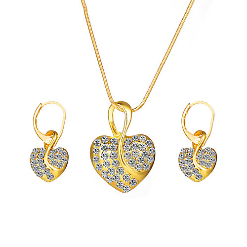 Women's Jewelry Set Classic Heart Stylish Simple European Sweet Earrings Jewelry Gold For Wedding Party Evening Street Beach Festival
Women's Jewelry Set Classic Heart Stylish Simple European Sweet Earrings Jewelry Gold For Wedding Party Evening Street Beach Festival