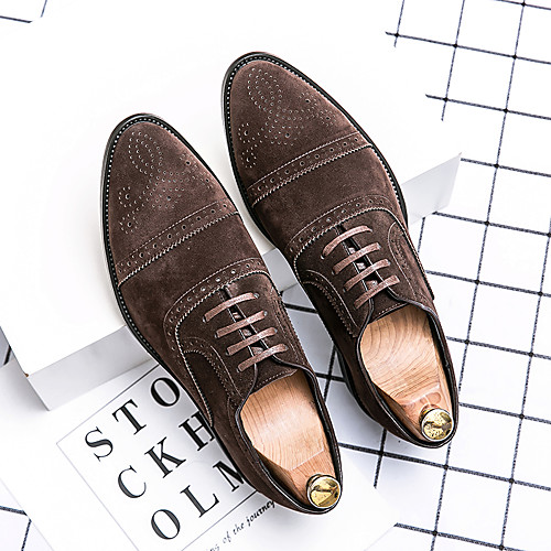 Men's Oxfords Suede Shoes Printed Oxfords Bullock Shoes Business Daily Walking Shoes Suede Breathable Non-slipping Wear Proof Black Brown Spring
Men's Oxfords Suede Shoes Printed Oxfords Bullock Shoes Business Daily Walking Shoes Suede Breathable Non-slipping Wear Proof Black Brown Spring