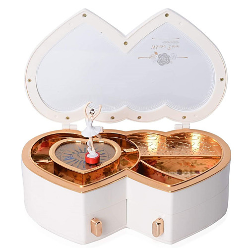 Music Box Jewelry Box Double Heart Shape Ballet Dancing Girl 1 pcs Gift Home Decor Plastic For Kid's Adults' Boys and Girls
Music Box Jewelry Box Double Heart Shape Ballet Dancing Girl 1 pcs Gift Home Decor Plastic For Kid's Adults' Boys and Girls