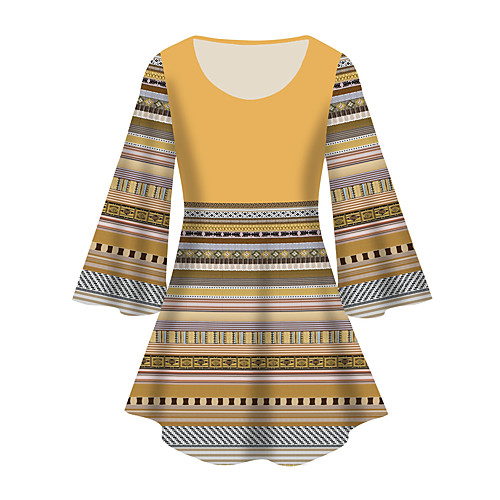 Women's Plus Size Print Graphic Tribal Tunic Large Size Crewneck 3/4 Length Sleeve Basic Tops XL XXL 3XL Yellow Big Size
Women's Plus Size Print Graphic Tribal Tunic Large Size Crewneck 3/4 Length Sleeve Basic Tops XL XXL 3XL Yellow Big Size
