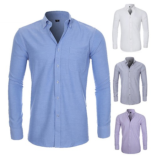 Men's Shirt Solid Colored Button-Down Long Sleeve Casual Tops Cotton Business Formal Casual A B C
Men's Shirt Solid Colored Button-Down Long Sleeve Casual Tops Cotton Business Formal Casual A B C