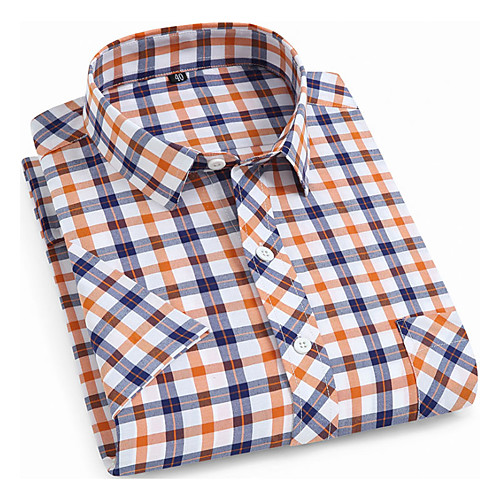 Men's Shirt Other Prints Plaid Short Sleeve Daily Tops Business Basic White Blue Yellow
Men's Shirt Other Prints Plaid Short Sleeve Daily Tops Business Basic White Blue Yellow