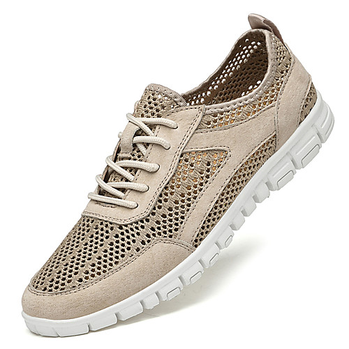 Men's Sneakers Sporty Casual Daily Outdoor Running Shoes Walking Shoes Nappa Leather Cowhide Breathable Handmade Non-slipping Booties / Ankle Boots Khaki Gray Spring Summer
Men's Sneakers Sporty Casual Daily Outdoor Running Shoes Walking Shoes Nappa Leather Cowhide Breathable Handmade Non-slipping Booties / Ankle Boots Khaki Gray Spring Summer