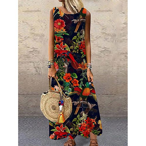Women's Shift Dress Maxi long Dress Red Sleeveless Floral Print Print Spring Summer Round Neck Casual 2021 S M L XL XXL 3XL
Women's Shift Dress Maxi long Dress Red Sleeveless Floral Print Print Spring Summer Round Neck Casual 2021 S M L XL XXL 3XL