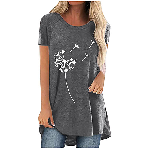 amazon 2021 summer hot sale dandelion print casual large size mid-length round neck short-sleeved t-shirt women
amazon 2021 summer hot sale dandelion print casual large size mid-length round neck short-sleeved t-shirt women
