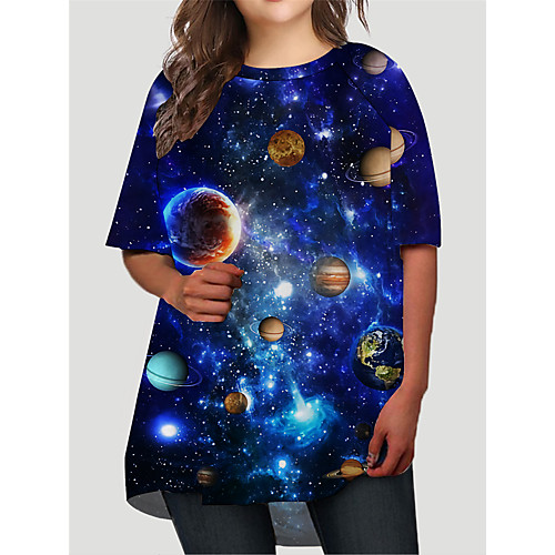 Women's Plus Size Dresses T Shirt Dress Tee Dress Short Mini Dress Half Sleeve Graphic 3D Stars Print Basic Fall Blue XL XXL 3XL 4XL 5XL / Holiday
Women's Plus Size Dresses T Shirt Dress Tee Dress Short Mini Dress Half Sleeve Graphic 3D Stars Print Basic Fall Blue XL XXL 3XL 4XL 5XL / Holiday