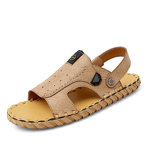 Men's Sandals Crochet Leather Shoes Flat Sandals Sporty Casual Daily Outdoor Water Shoes Walking Shoes Nappa Leather Cowhide Breathable Handmade Non-slipping Booties / Ankle Boots Black Khaki Brown
Men's Sandals Crochet Leather Shoes Flat Sandals Sporty Casual Daily Outdoor Water Shoes Walking Shoes Nappa Leather Cowhide Breathable Handmade Non-slipping Booties / Ankle Boots Black Khaki Brown