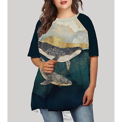 Women's Plus Size Dresses T Shirt Dress Tee Dress Short Mini Dress Half Sleeve Graphic Fish Animal Print Basic Fall Green XL XXL 3XL 4XL 5XL / Holiday
Women's Plus Size Dresses T Shirt Dress Tee Dress Short Mini Dress Half Sleeve Graphic Fish Animal Print Basic Fall Green XL XXL 3XL 4XL 5XL / Holiday