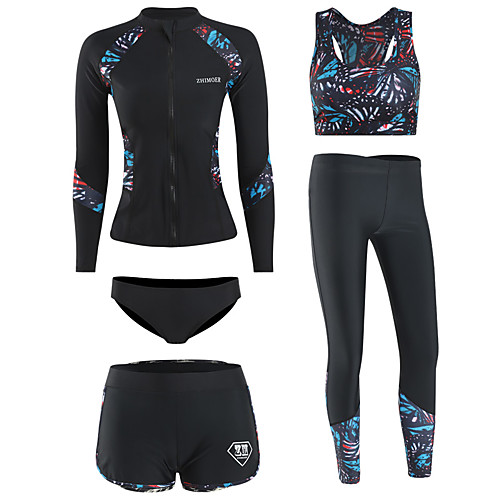 Women's Rash Guard Dive Skin Suit Spandex Swimwear Quick Dry Breathable Long Sleeve 5-Piece - Swimming Diving Surfing Autumn / Fall Spring Summer
Women's Rash Guard Dive Skin Suit Spandex Swimwear Quick Dry Breathable Long Sleeve 5-Piece - Swimming Diving Surfing Autumn / Fall Spring Summer