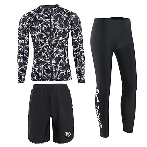 Men's Rash Guard Dive Skin Suit Spandex Swimwear Quick Dry Breathable Long Sleeve 3-Piece - Swimming Diving Surfing Autumn / Fall Spring Summer
Men's Rash Guard Dive Skin Suit Spandex Swimwear Quick Dry Breathable Long Sleeve 3-Piece - Swimming Diving Surfing Autumn / Fall Spring Summer