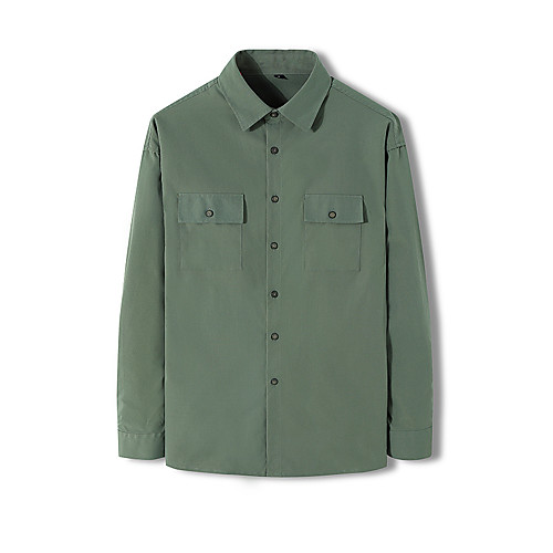 Men's Shirt Solid Colored Button-Down Long Sleeve Casual Tops 100% Cotton Basic Casual Comfortable Army Green Khaki Dark Gray
Men's Shirt Solid Colored Button-Down Long Sleeve Casual Tops 100% Cotton Basic Casual Comfortable Army Green Khaki Dark Gray