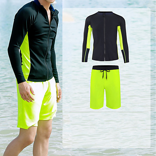 Men's Rash Guard Dive Skin Suit Spandex Swimwear Quick Dry Breathable Long Sleeve 2 Piece Front Zip - Swimming Surfing Water Sports Patchwork Autumn / Fall Spring Summer
Men's Rash Guard Dive Skin Suit Spandex Swimwear Quick Dry Breathable Long Sleeve 2 Piece Front Zip - Swimming Surfing Water Sports Patchwork Autumn / Fall Spring Summer