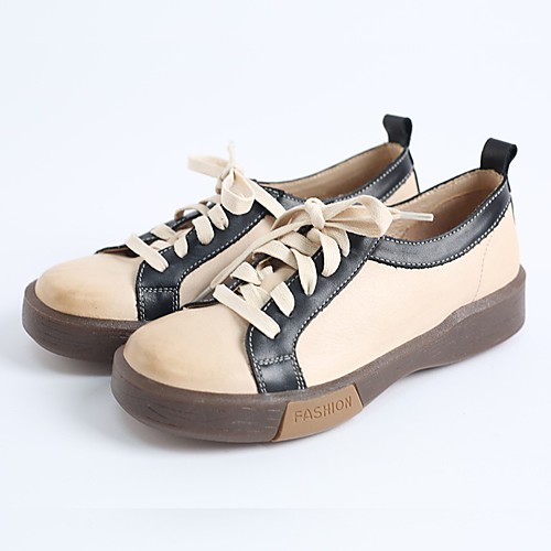 Women's Trainers Athletic Shoes Flat Heel Closed Toe Booties Ankle Boots Nappa Leather Lace-up Solid Colored Black Beige / Booties / Ankle Boots
Women's Trainers Athletic Shoes Flat Heel Closed Toe Booties Ankle Boots Nappa Leather Lace-up Solid Colored Black Beige / Booties / Ankle Boots