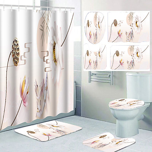 Bathroom Waterproof Shower Curtain and Cushion Four-piece Set Modern Polyester New Design
Bathroom Waterproof Shower Curtain and Cushion Four-piece Set Modern Polyester New Design