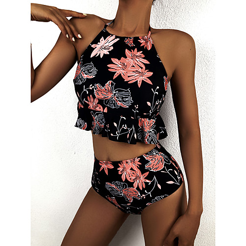 Women's Tankini Nylon Swimwear Breathable Quick Dry Sleeveless 2 Piece - Swimming Surfing Water Sports Floral / Botanical Summer
Women's Tankini Nylon Swimwear Breathable Quick Dry Sleeveless 2 Piece - Swimming Surfing Water Sports Floral / Botanical Summer