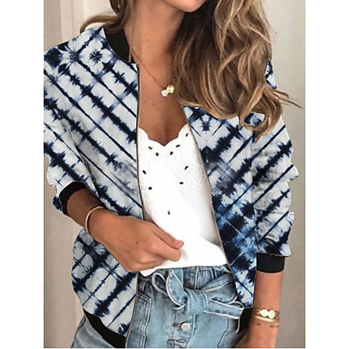 Women's Jackets Print Print Sporty Fall Jacket Regular Daily Long Sleeve Air Layer Fabric Coat Tops Blue
Women's Jackets Print Print Sporty Fall Jacket Regular Daily Long Sleeve Air Layer Fabric Coat Tops Blue