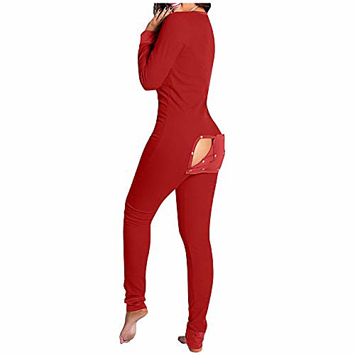 aodong women's sexy deep v neck butt flap pajamas onesie sexy bodycon bodysuit long sleeve one piece jumpsuit rompers red
aodong women's sexy deep v neck butt flap pajamas onesie sexy bodycon bodysuit long sleeve one piece jumpsuit rompers red