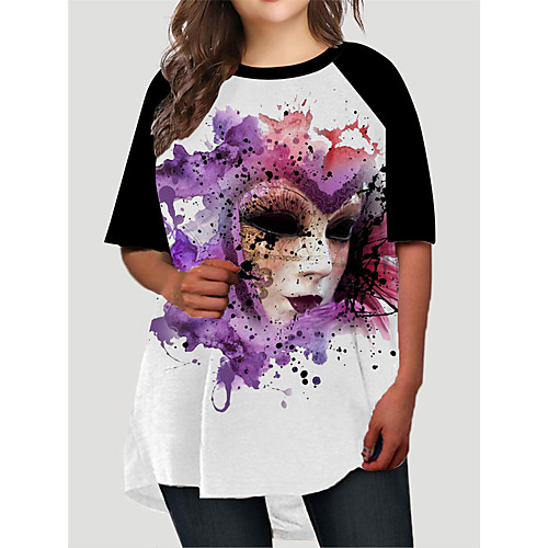 Women's Plus Size Dresses T Shirt Dress Tee Dress Short Mini Dress Half Sleeve Graphic Mask Print Basic Fall Black XL XXL 3XL 4XL 5XL / Holiday
Women's Plus Size Dresses T Shirt Dress Tee Dress Short Mini Dress Half Sleeve Graphic Mask Print Basic Fall Black XL XXL 3XL 4XL 5XL / Holiday