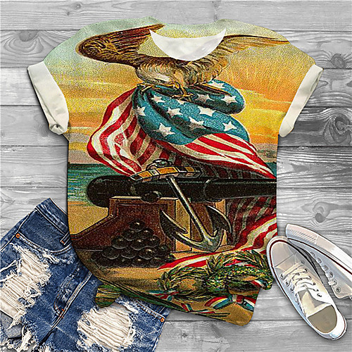 Women's Plus Size Print Graphic Flag Animal T shirt Large Size Crewneck Short Sleeve Basic Tops XL XXL 3XL Yellow Big Size
Women's Plus Size Print Graphic Flag Animal T shirt Large Size Crewneck Short Sleeve Basic Tops XL XXL 3XL Yellow Big Size
