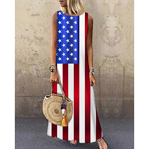 Women's Shift Dress Maxi long Dress Red Sleeveless Print Flag Print Spring Summer Round Neck Casual 2021 S M L XL XXL 3XL
Women's Shift Dress Maxi long Dress Red Sleeveless Print Flag Print Spring Summer Round Neck Casual 2021 S M L XL XXL 3XL