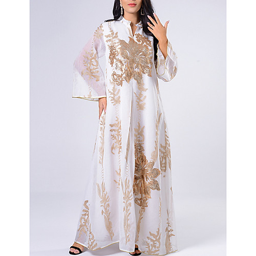 Women's Kaftan Dress Maxi long Dress White Long Sleeve Print Solid Color Embroidered Patchwork Summer Round Neck Casual 2021 S M L XL XXL
Women's Kaftan Dress Maxi long Dress White Long Sleeve Print Solid Color Embroidered Patchwork Summer Round Neck Casual 2021 S M L XL XXL