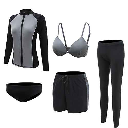 Women's Rash Guard Dive Skin Suit Spandex Swimwear Quick Dry Breathable Long Sleeve 5-Piece - Swimming Diving Surfing Patchwork Autumn / Fall Spring Summer
Women's Rash Guard Dive Skin Suit Spandex Swimwear Quick Dry Breathable Long Sleeve 5-Piece - Swimming Diving Surfing Patchwork Autumn / Fall Spring Summer