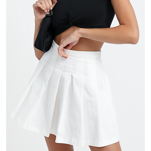 Women's Homecoming Casual / Daily Elegant Preppy Skirts Solid Colored Pleated White Black
Women's Homecoming Casual / Daily Elegant Preppy Skirts Solid Colored Pleated White Black