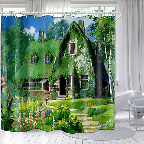 Green Hut Digital Printing Shower Curtain Shower Curtains Hooks Modern Polyester New Design
Green Hut Digital Printing Shower Curtain Shower Curtains Hooks Modern Polyester New Design