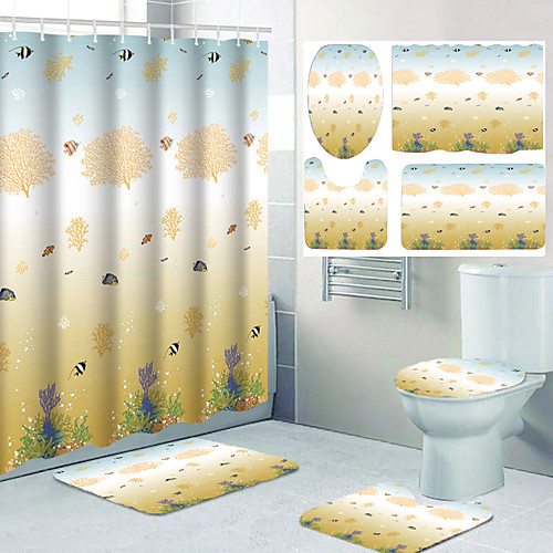 Bathroom Waterproof Shower Curtain and Cushion Four-piece Set Modern Polyester New Design
Bathroom Waterproof Shower Curtain and Cushion Four-piece Set Modern Polyester New Design