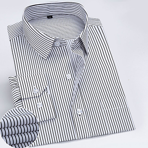 Men's Shirt Other Prints Striped Plus Size Long Sleeve Daily Tops Business Basic White Black Blue
Men's Shirt Other Prints Striped Plus Size Long Sleeve Daily Tops Business Basic White Black Blue