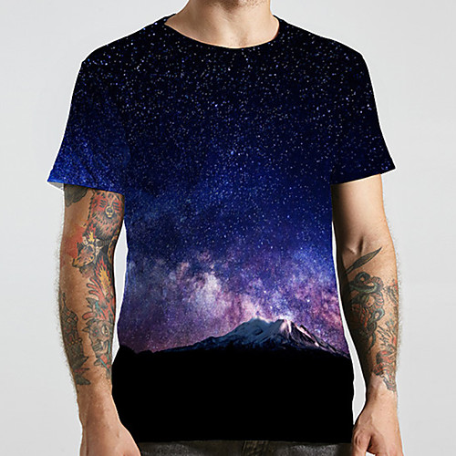 Men's Unisex Tee T shirt 3D Print Galaxy Graphic Prints Plus Size Print Short Sleeve Casual Tops Basic Designer Big and Tall Blue
Men's Unisex Tee T shirt 3D Print Galaxy Graphic Prints Plus Size Print Short Sleeve Casual Tops Basic Designer Big and Tall Blue
